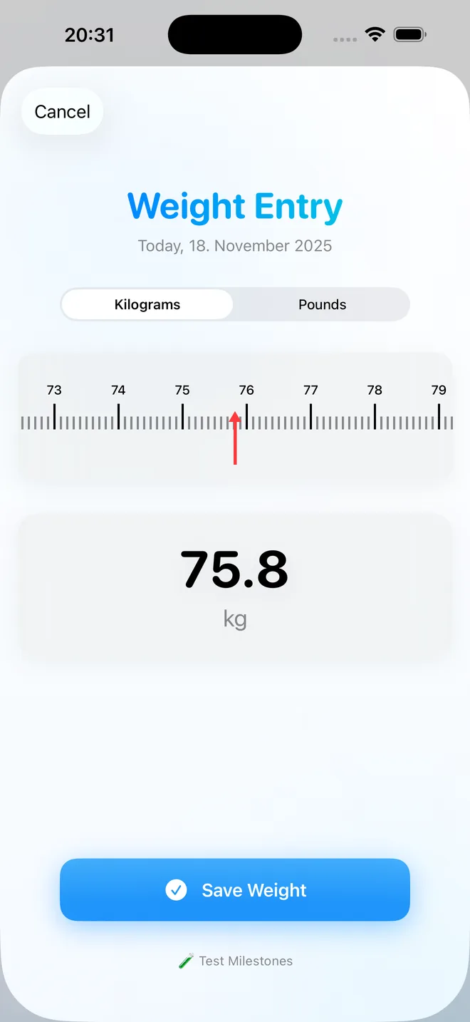 Log your weight