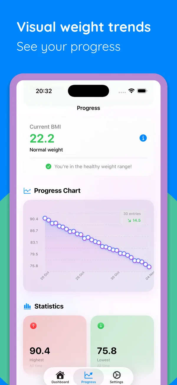 Weightnote App Store screenshot 3